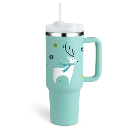 Unique Insulated 40Oz Tumbler, Stainless Steel, Vaccum Sealed.
