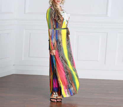 Stylish Women's Vibrantly Printed Maxi Dress