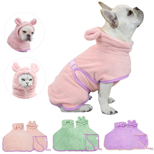 Pet Bathrobe / Bath Absorbent Towel/ Microfiber Drying Bath Towel